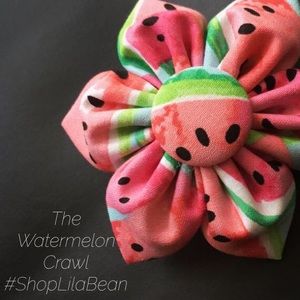 Watermelon Fabric Flower Headband